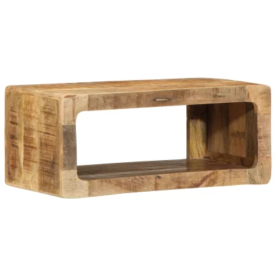 vidaXL TV stenski kabinet 60x30x25 cm iz trdega lesa rough mango