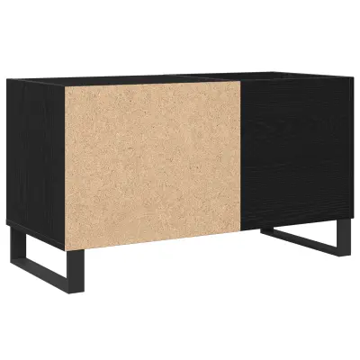 vidaXL Črni orehov kabinet za zgoščenke 84,5x38x48 cm iz inženirskega lesa