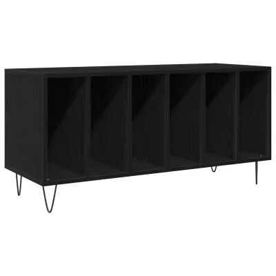 vidaXL Regalska omara Črna Oreh 100x38x48 cm Inženirski les