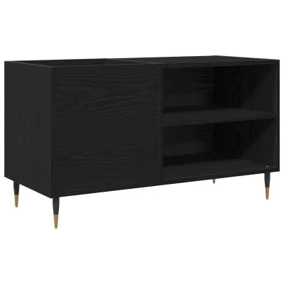 vidaXL Omara za zapise Črna Oreh 84,5x38x48 cm Inženirski les