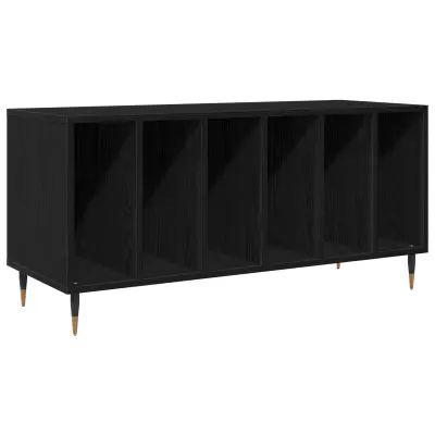 vidaXL Regal za plošče Črna hrast 100x38x48 cm Inženirski les
