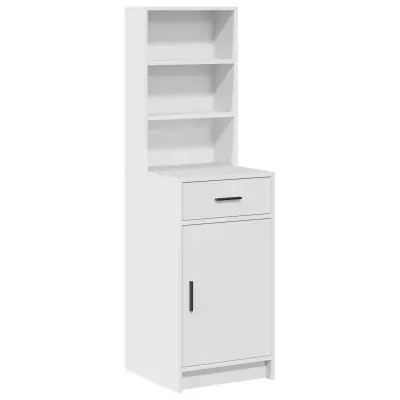 vidaXL Visoka omara Bela 40x41x135 cm iz inženirskega lesa