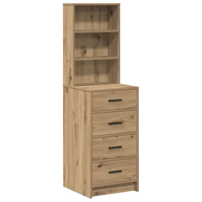 VidaXL visok kabinet hrast 40x41x135 cm inženirski les