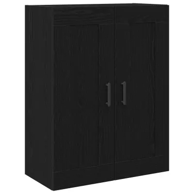 vidaXL Visoka omara Črni hrast 69,5x34x90 cm Izdelano iz lesnih materialov