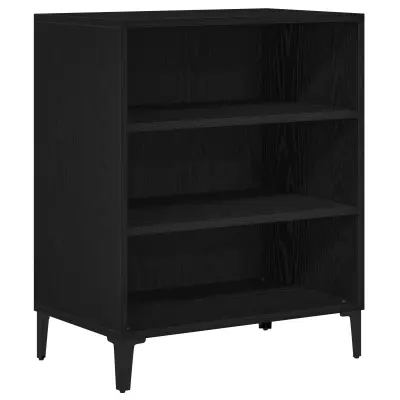 vidaXL Strani šal Črna Oreh 57x35x70 cm, narejen iz lesa