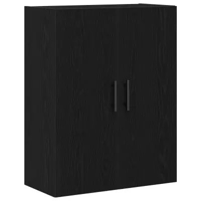 vidaXL Stenski kabinet Črna hrast 69,5x34x90 cm Umetna lesa
