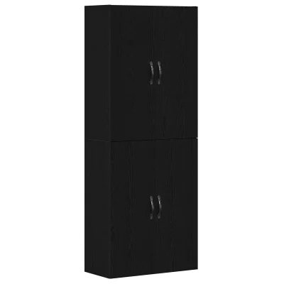 vidaXL Kabineti 2 kosa Črni Oreh 69,5x34x180 cm Inženirski Les