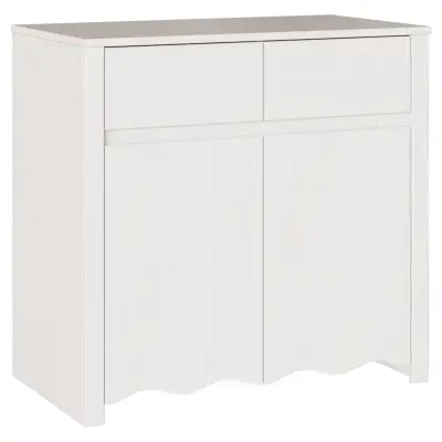 vidaXL Stranski odbor "DRAMMEN" Bela 79x43x75,5 cm Masivno leseno borovo