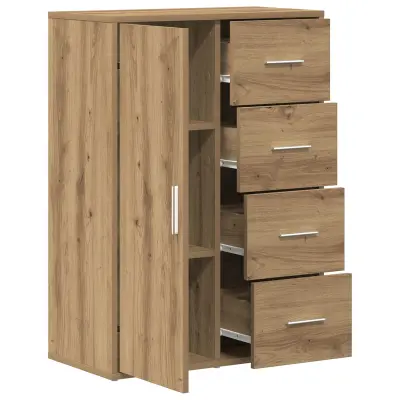 vidaXL Stranski odbor Artisan Hrast 60x31x84 cm Inženirski les
