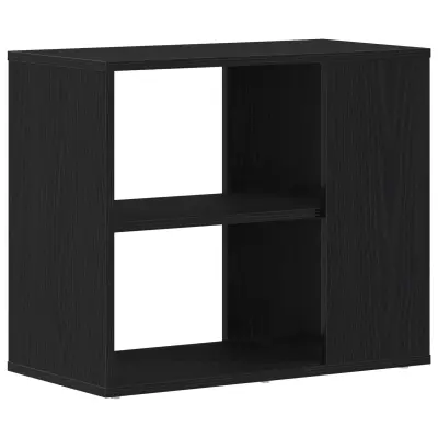vidaXL Strani šal Črna Oreh 60x30x50 cm iz Inženirskega lesa