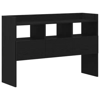 vidaXL stranski wiki črni hrast 105x30x70 cm iz inženirskega lesa