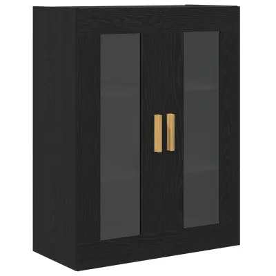 vidaXL Kabinet iz črnega hrasta - 69.5x34x90 cm