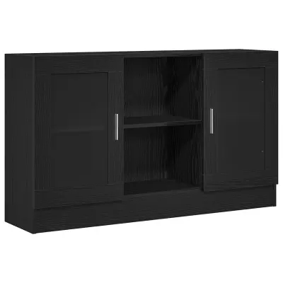 vidaXL Strani šal Črna Oreh 120x30,5x70 cm Inženirski les