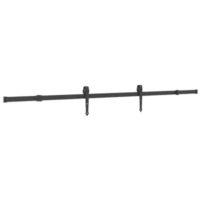 vidaXL Komplet opreme za drsna vrata 213,5 cm jeklo črne barve