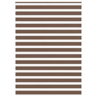 vidaXL Zebra senčilo rjave 160x230 cm tkanina širina 155,9cm poliester