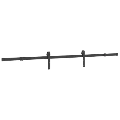 vidaXL Komplet opreme za drsna vrata 213,5 cm jeklo črne barve