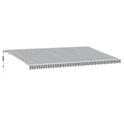 vidaXL Avtomatsko zložljiva tenda antracit in bela 600x300 cm