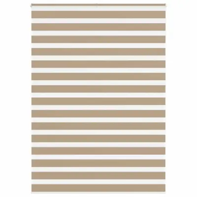 vidaXL Zebra senčilo peščeno rjava 165x230 cm tkanina širina 160,9 cm