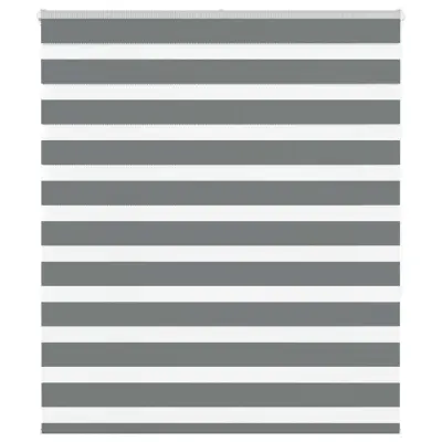vidaXL Zebra senčilo temno sivo 125x150 cm tkanina širina 120,9 cm