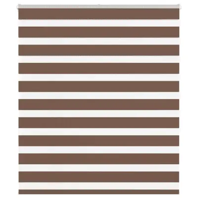 vidaXL Zebra senčilo rjave 130x150 cm tkanina širina 125,9cm poliester