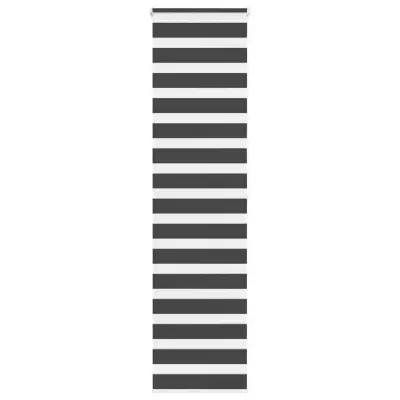 idaXL Zebra senčilo črna 60x200 cm tkanina širina 55,9 cm poliester