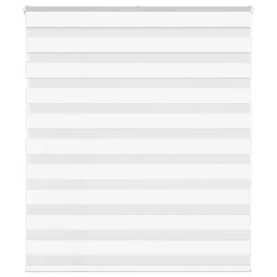 vidaXL Zebra senčilo bela 130x150 cm tkanina širina 125,9cm poliester