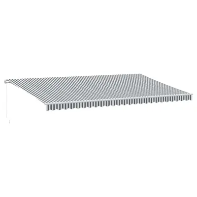 vidaXL Ročno zložljiva tenda z LED antracit in bela 600x300 cm