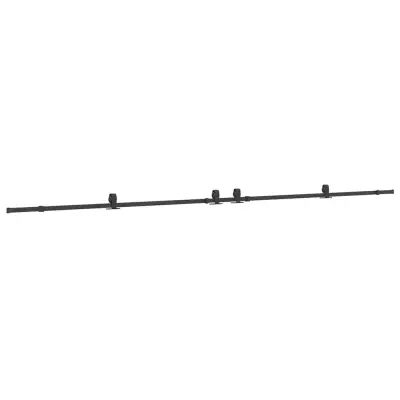vidaXL Komplet opreme za drsna vrata 427 cm jeklo črne barve