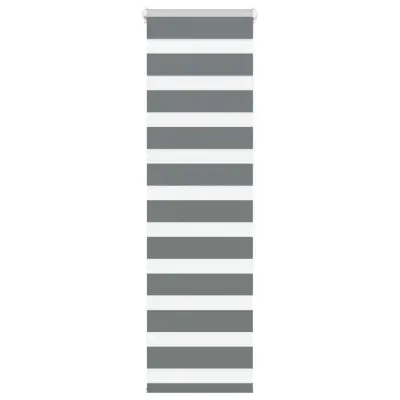 vidaXL Zebra senčilo temno sivo 50x150 cm tkanina širina 45,9 cm