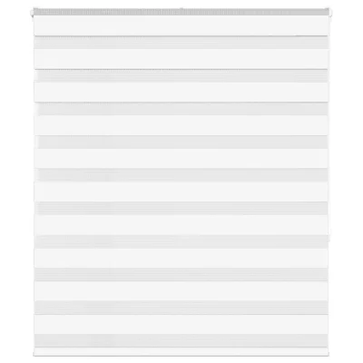 vidaXL Zebra senčilo bela 135x150 cm tkanina širina 130,9cm poliester
