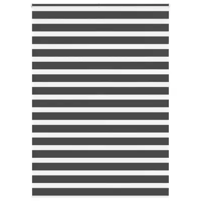 vidaXL Zebra senčilo črna 165x230 cm tkanina širina 160,9cm poliester