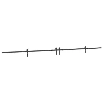 vidaXL Komplet opreme za drsna vrata 427 cm jeklo črne barve