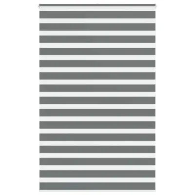 vidaXL Zebra senčilo temno sivo 140x200 cm tkanina širina 135,9 cm