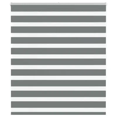 vidaXL Zebra senčilo temno sivo 135x150 cm tkanina širina 130,9 cm