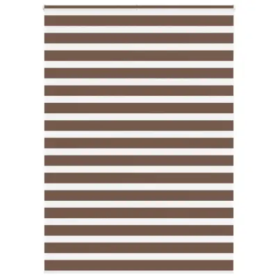 vidaXL Zebra senčilo rjave 165x230 cm tkanina širina 160,9cm poliester