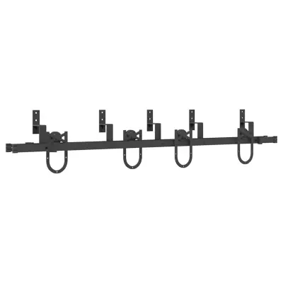 vidaXL Komplet opreme za drsna vrata 183 cm jeklo črne barve