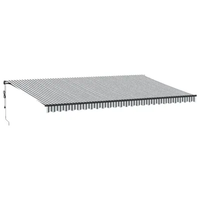 vidaXL Avtomatsko zložljiva tenda antracit in bela 600x300 cm