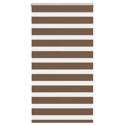 vidaXL Zebra senčilo rjave 70x150 cm tkanina širina 65,9cm poliester