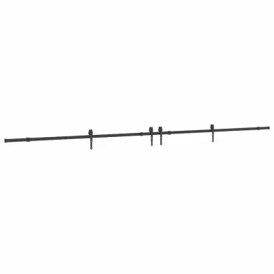 vidaXL Komplet opreme za drsna vrata 427 cm jeklo črne barve