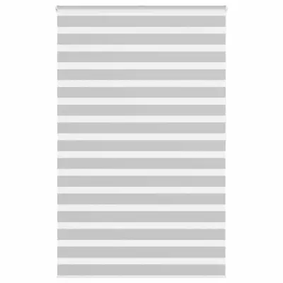vidaXL Zebra senčilo svetlo sivo 140x200 cm tkanina širina 135,9 cm