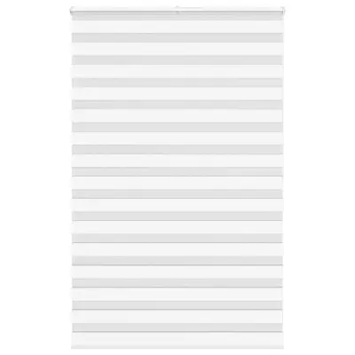 vidaXL Zebra senčilo bela 145x200 cm tkanina širina 140,9cm poliester