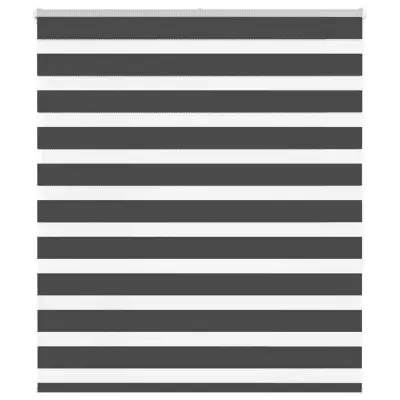 idaXL Zebra senčilo črna 130x150 cm tkanina širina 125,9 cm poliester