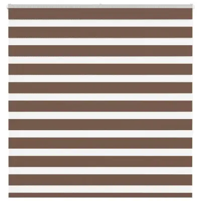 vidaXL Zebra senčilo rjave 150x150 cm tkanina širina 145,9cm poliester