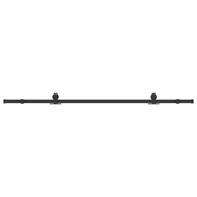 vidaXL Komplet opreme za drsna vrata 213 cm jeklo črne barve