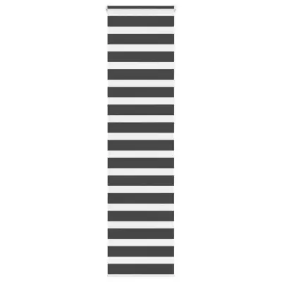 idaXL Zebra senčilo črna 50x230 cm tkanina širina 45,9 cm poliester