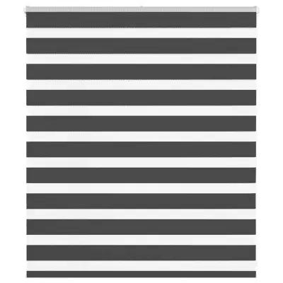 idaXL Zebra senčilo črna 120x100 cm tkanina širina 115,9 cm poliester