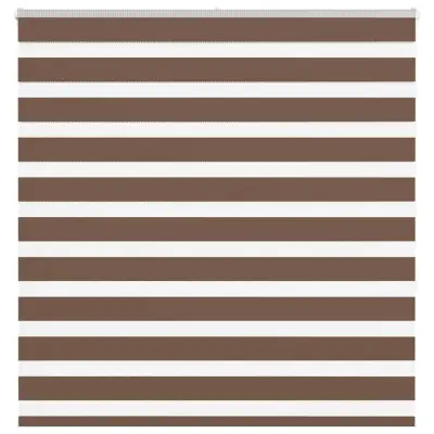 vidaXL Zebra senčilo rjave 140x150 cm tkanina širina 135,9cm poliester