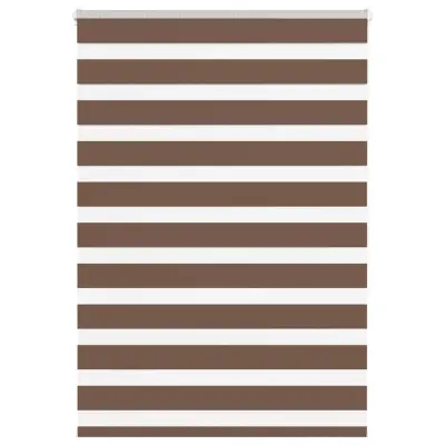 vidaXL Zebra senčilo rjave 115x150 cm tkanina širina 110,9cm poliester