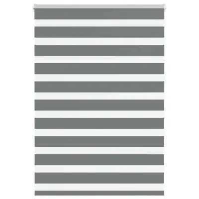 vidaXL Zebra senčilo temno sivo 115x100 cm tkanina širina 110,9 cm