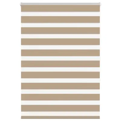 vidaXL Zebra senčilo peščeno rjava 115x150 cm tkanina širina 110,9 cm